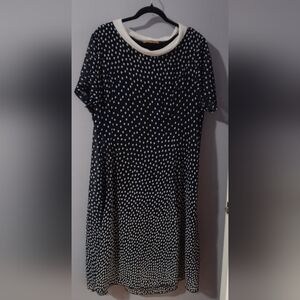 Navy Polka Dot Dress